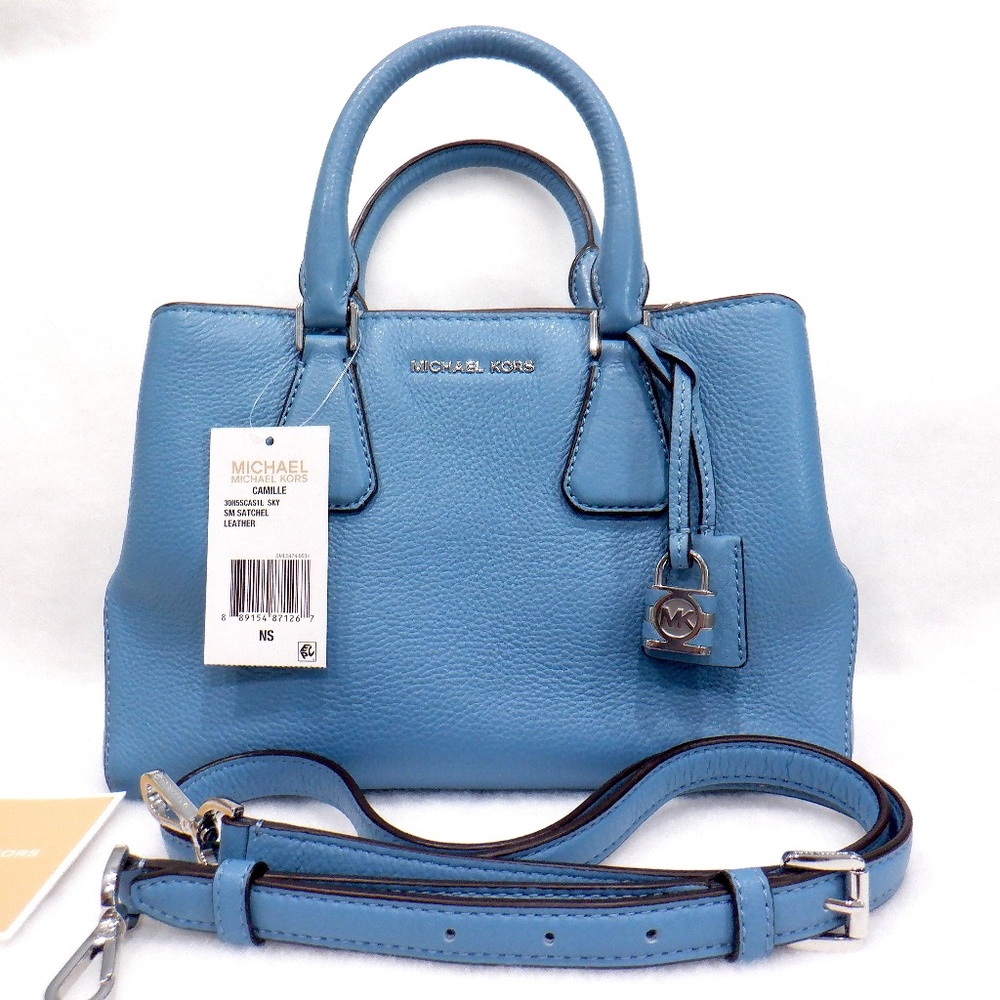 MICHAEL KORS Camille Small Pebbled Leather Satchel NWT